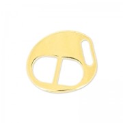 Chiusura ovale 14x12 mm per laccetto 5 mm Dorato con oro fino x1|raw }}