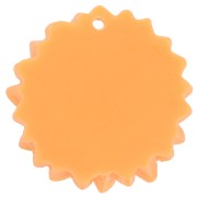 Pendente girasole in resina 24 mm - Arancione - Marrone x1