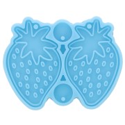 Stampo in silicone per la realizzazione di pendenti a forma di fragola in resina epossidica e polvere di ceramica