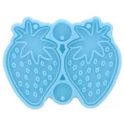 Stampo in silicone per la realizzazione di pendenti a forma di fragola in resina epossidica e polvere di ceramica