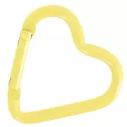 giallo - Chiusura a moschettone a cuore in alluminio 42x44 mm - Giallo x1 Chiusura a moschettone a cuore in alluminio 42x44 mm - Giallo x1