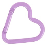 Chiusura a moschettone a cuore in alluminio 42x44 mm - Lilla x1|raw }}