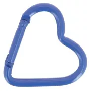 Blu scuro - Fermoir mousqueton coeur 42x44 mm en aluminium - Bleu foncé x1 Fermoir mousqueton coeur 42x44 mm en aluminium - Bleu foncé x1