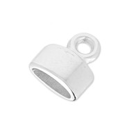 Terminale per cordoncino plat 5 mm Placcatura argento antico x1|raw }}