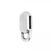 Passante attacco ciondolo per laccetto 5 mm Placcatura argento antico x1