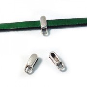 Passante attacco ciondolo per laccetto 5 mm Placcatura argento antico x1