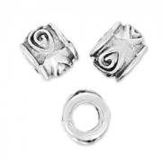 Tubi con fori grandi 3x3,5 mm - Impiallacciatura in argento fino invecchiato x10|raw }}