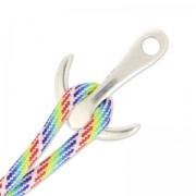 Fermoir crochet ancora 35x27 mm Placcatura argento antico x1