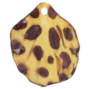 Zecchini di fiori curvi 30x26 mm in acrilico - Marrone screziato x6|raw }}