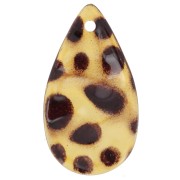 Zecchini Petali di fiori 30x17mm in acrilico - Marrone screziato x6