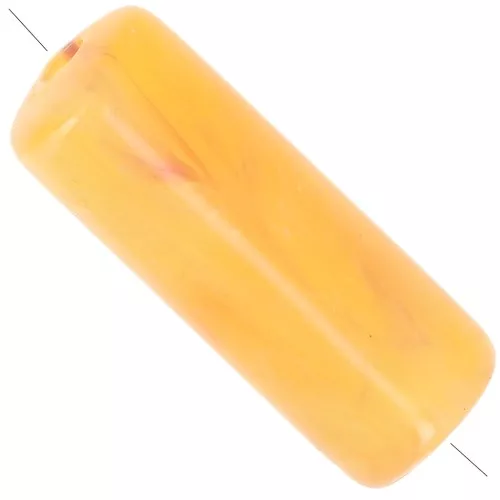 Perle tubolari dritte 20x8 mm in acrilico traslucido - Apricot Marble x10