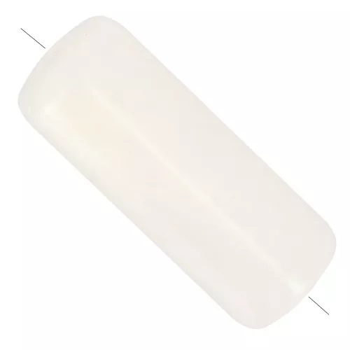 Perle tubolari dritte 20x8 mm in acrilico traslucido - Ivory Marble x10