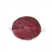Separatore Druzy Agate 2 anello 35 mm Rosa/argentato x1|raw }}