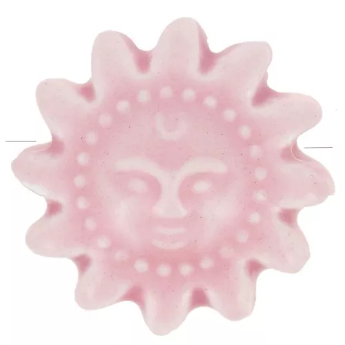 Perla in ceramica sole da 19 mm - Rosa x1
