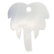 Pendente a forma di palma 18x14 mm, madreperla - Naturale x1