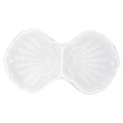 Stampo in silicone per pendenti in conchiglia 36x40 mm - Trasparente x1