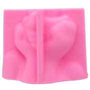 Stampo in silicone a forma di viso - Rosa x1
