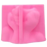 Stampo in silicone a forma di viso - Rosa x1