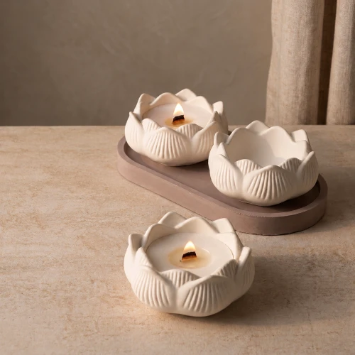 Stampo in silicone per portacandele a fiore da 8 cm - Trasparente x1