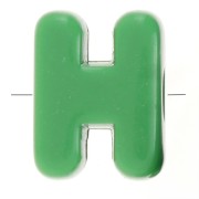 Assortimento di Perle dell'alfabeto 21x16 mm - H - Multicolore x10|raw }}