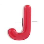 Assortimento di Perle dell'alfabeto 20x13 mm in acrilico - J - Multicolore x10|raw }}