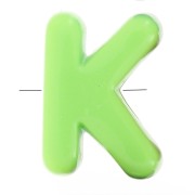 Assortimento di Perle dell'alfabeto 20x15 mm in acrilico - K - Multicolore x10|raw }}