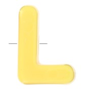 Assortimento di Perle dell'alfabeto 20x15 mm in acrilico - L - Multicolore x10|raw }}