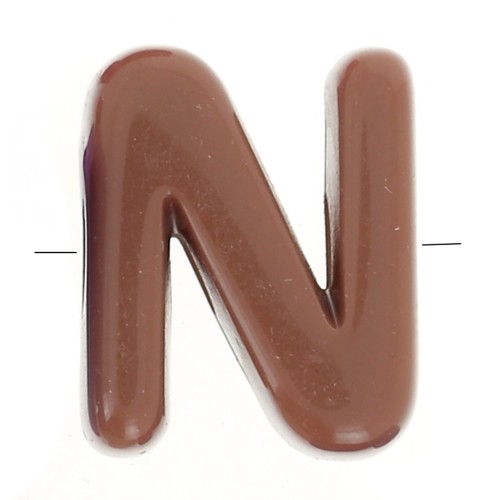 Assortimento di Perle dell'alfabeto 21x17 mm - N - Multicolore x10