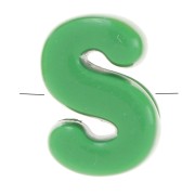 Assortimento di Perle dell'alfabeto 20x14 mm in acrilico - S - Multicolore x10|raw }}