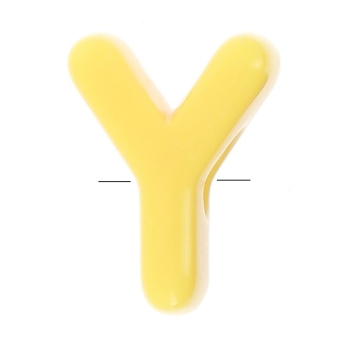 Assortimento di Perle dell'alfabeto 21x15 mm - Y - Multicolore x10