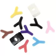 Assortimento di Perle dell'alfabeto 21x15 mm - Y - Multicolore x10