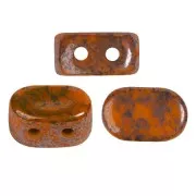 Perle di vetro Lipsi® di Puca® 4x6 mm - Bright carrot marble x10g