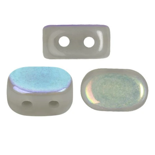 Perle di vetro Lipsi® di Puca® 4x6 mm - Dapple Gray AB x10g