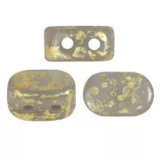Perle di vetro Lipsi® di Puca® 4x6 mm - Dapple Gray Gold splash x10g