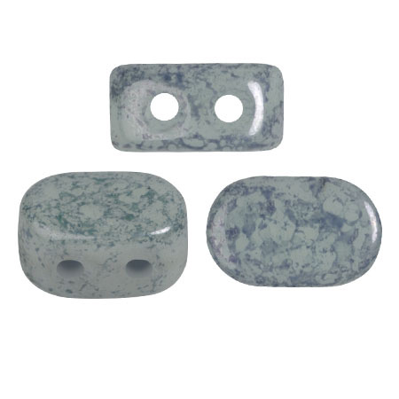 Perle di vetro Lipsi® di Puca® 4x6 mm - Dapple Gray marble x10g