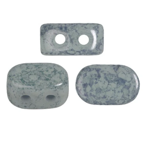 Perle di vetro Lipsi® di Puca® 4x6 mm - Dapple Gray marble x10g