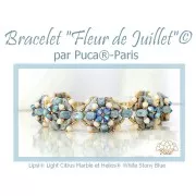 Perle di vetro Lipsi® di Puca® 4x6 mm - Green Avocado gold spotted x10g