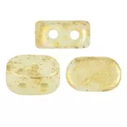 Perle di vetro Lipsi® di Puca® 4x6 mm - Light Citrus Gold splash x10g