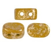 Perle di vetro Lipsi® di Puca® 4x6 mm - Yellow Amber Gold splash x10g|raw }}