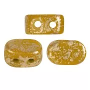 Perle di vetro Lipsi® di Puca® 4x6 mm - Yellow Amber Gold splash x10g