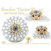 Perle di vetro Lipsi® di Puca® 4x6 mm - Yellow Amber Gold splash x10g