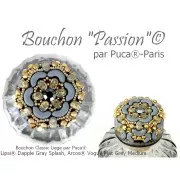 Perle di vetro Lipsi® di Puca® 4x6 mm - Yellow Amber Gold splash x10g