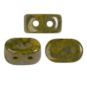 Perle di vetro Lipsi® di Puca® 4x6 mm - Yellow Amber marble x10g