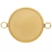 Distanziatore per cabochon fondo piatto da 20 mm - acciaio inox 304L Dorato x1