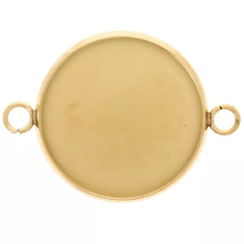 Distanziatore per cabochon fondo piatto da 20 mm - acciaio inox 304L Dorato x1