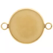 Distanziatore per cabochon a fondo piatto da 18 mm - Acciaio inossidabile 304L Dorato x1