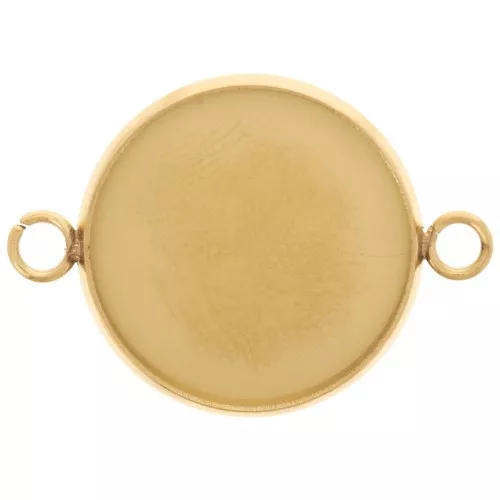 Distanziatore incastonato per cabochon a fondo piatto da 18 mm - Acciaio inossidabile 303L Dorato x1