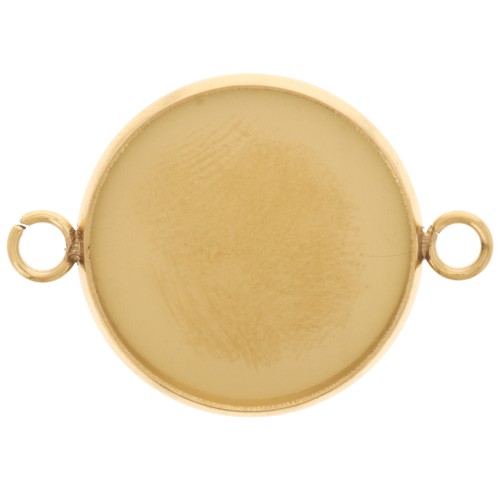Distanziatore per cabochon a fondo piatto da 18 mm - Acciaio inossidabile 304L Dorato x1