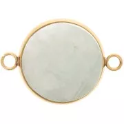 Distanziatore incastonato per cabochon a fondo piatto da 18 mm - Acciaio inossidabile 303L Dorato x1