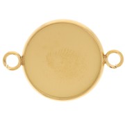 Distanziatore cabochon a fondo piatto da 16 mm - Acciaio inossidabile 304L Dorato x1|raw }}